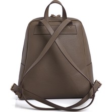 Beyaz Çanta BYZ - 222 VİZON 34X30X12cm SUNİ DERİ BAYAN SIRT ÇANTASI