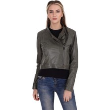 Franko Armondi Kadın Deri Spor Luxury Mont Yazılı Haki Ebk-1405-19527 Fa2