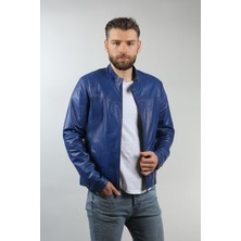 Franko Armondi Erkek Deri Spor Kışlık Kaban Kumaş Içlik Kapşonlu Kahve Altın Fermuar O-913-18074 Fa1