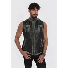 Franko Armondi Erkek Deri Spor Yelek Army Siyah Ylk-1009-18427 Fa2