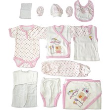 Daisymini Kız Bebek Hastane Çıkışı 11 Parça Nakış Işlemeli Yenidoğan Zıbın Takımı
