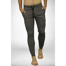 Malabadi 6004 Pamuklu Manşetli Erkek Pijama Altı Gri Melanj