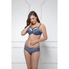 Moonlight 267 Dekolte Sütyen Takım Gri