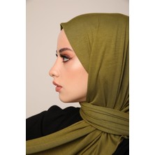 ELF PRIVE Premium Düz Pamuk Penye Şal-Fıstık Yeşili