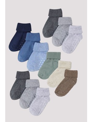 Mem Socks Kaydırmaz Çocuk Çorabı 12'li