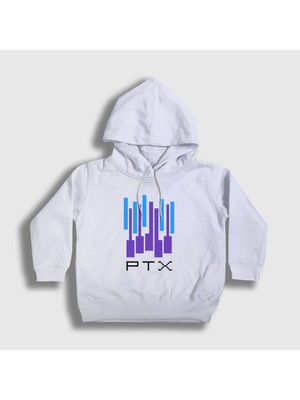 Presmono Unisex Çocuk Beyaz Ptx Pentatonix Kapüşonlu Sweatshirt