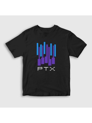 Presmono Unisex Çocuk Siyah Ptx Pentatonix T-Shirt