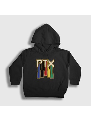 Presmono Unisex Çocuk Siyah Vintage Pentatonix Kapüşonlu Sweatshirt