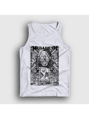 Presmono Unisex Beyaz Time Megadeth Atlet