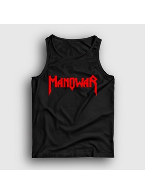 Presmono Unisex Siyah Logo Manowar Atlet