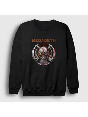 Presmono Unisex Siyah Blades Megadeth Sweatshirt