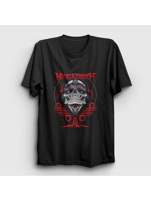Presmono Unisex Siyah Bolt Megadeth T-Shirt