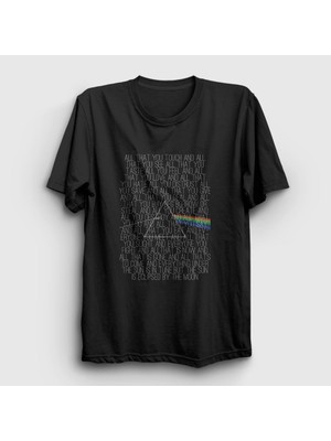 Presmono Unisex Siyah Eclipsed Pink Floyd T-Shirt