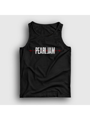 Presmono Unisex Siyah Ekg Pearl Jam Atlet