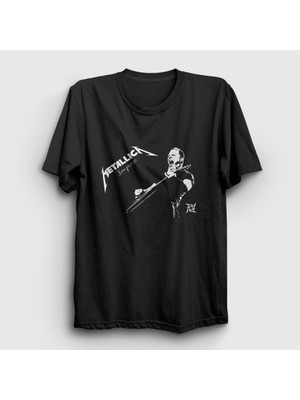 Presmono Unisex Siyah Jaymz Metallica T-Shirt