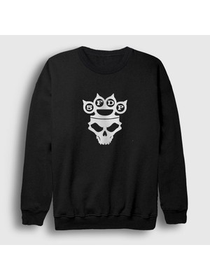 Presmono Unisex Siyah Logo Five Finger Death Punch Sweatshirt