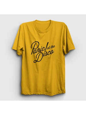 Presmono Unisex Sarı Rare To Die Panic! at the Disco T-Shirt