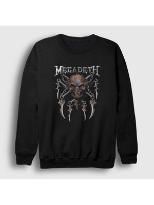 Presmono Unisex Siyah Rust Megadeth Sweatshirt