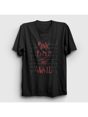 Presmono Unisex Siyah The Wall Pink Floyd T-Shirt