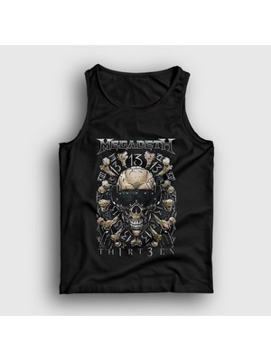 Presmono Unisex Siyah Thirteen Megadeth Atlet