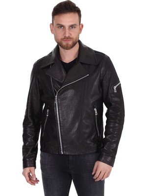 Franko Armondi Erkek Deri Spor Biker Mont Siyah K-1403-19575 Fa1