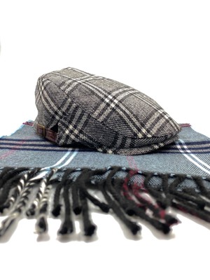 Mercan Toptan Erkek Şapka Yün London Kasket Atkı Hediyeli Kombin