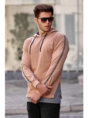 Madmext Camel Kapşonlu Sweatshirt 4178