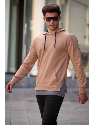 Madmext Camel Kapşonlu Sweatshirt 4178