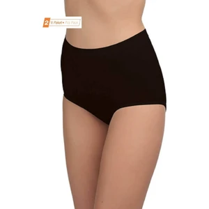 Kadın 2'li Ekonomik Paket Pamuklu Yüksek Bel Slip Külot