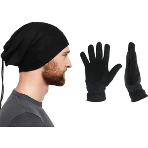 Belifanti Collection Unisex Polar Eldiven Polar Bere Boyunluk Siyah Set