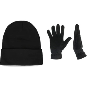 Belifanti Collection Unisex Polar Eldiven & Bere Siyah Set