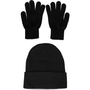 Belifanti Collection Unisex Yün Eldiven Bere Siyah Set