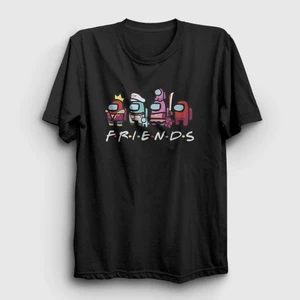 Unisex Siyah Friends Among Us T-Shirt