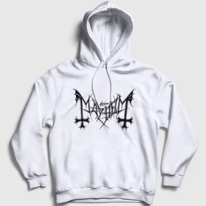 Unisex Beyaz Logo Mayhem Kapüşonlu Sweatshirt