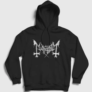 Unisex Siyah Logo Mayhem Kapüşonlu Sweatshirt
