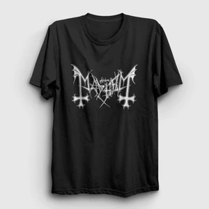 Unisex Siyah Logo Mayhem T-Shirt