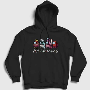 Unisex Siyah Friends Among Us Kapüşonlu Sweatshirt