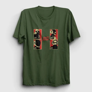 Unisex Haki Band Daft Punk T-Shirt
