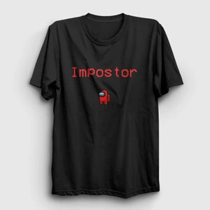 Unisex Siyah Impostor Among Us T-Shirt