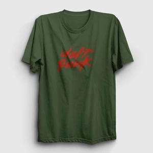 Unisex Haki Logo Daft Punk T-Shirt
