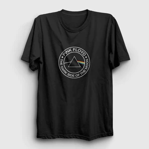 Unisex Siyah Moon Pink Floyd T-Shirt