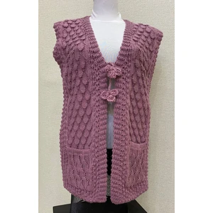 Ayhanhome  Angora Simli Örgü Kadın Yeleği