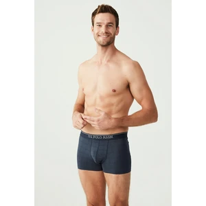 U.S. Polo Assn. U.S. Polo Assn. Erkek Lacivert+Gri Melanj+Indigo Baskılı 3'lü Boxer 80263