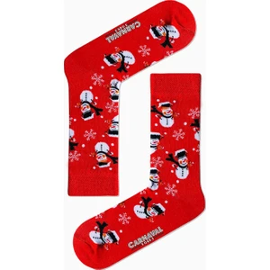 Carnaval Socks Yılbaşı Kardan Adam Desenli Renkli Çorap