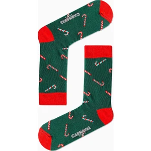 Carnaval Socks Yılbaşı Baston Şeker Desenli Renkli Çorap