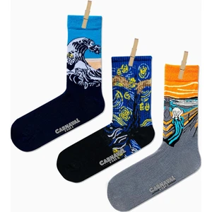 Carnaval Socks 3'lü Art Socks Desenli Renkli Çorap