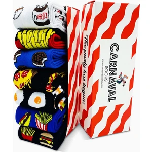 Carnaval Socks 7'li Fast Food Yemek Yiyecek Desenli Renkli Çorap Set
