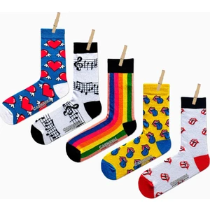 Carnaval Socks 5'li Karışık Renkli Tasarım Desenli Çorap