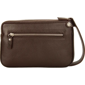 KANGAROO KINGDOM Hakiki Deri Koyu Kahverengi Erkek Portföy & Clutch El Çantası 1285-K