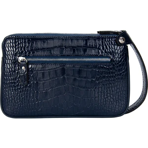 KANGAROO KINGDOM Hakiki Deri Kroko Lacivert Erkek Portföy & Clutch El Çantası 1285-CL